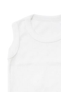 Unisex Ekru Jakarlı Askılı Çıtçıtlı Body Zıbın