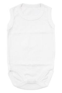 Unisex Beyaz Jakarlı Askılı Çıtçıtlı Body Zıbın