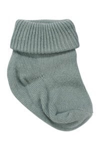 Erkek Bebek Beyaz Laci Mavi Yeşil 5'li Çorap Set 0-6 Ay