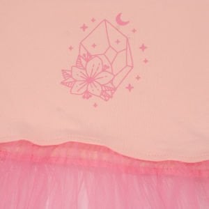 Kız Çocuk Pembe Tüllü Taytlı 2'li Takım