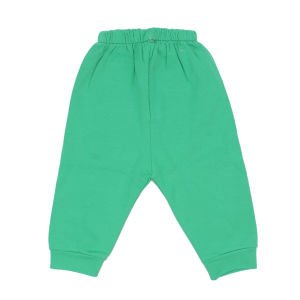 Unisex Koyu Yeşil Manşetli Tek Alt