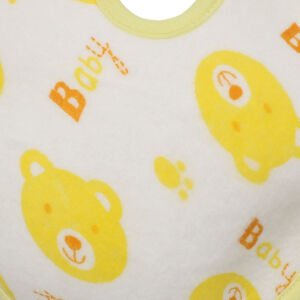 Unisex Sarı Baby Ayı Desenli Havlu Su Geçirmez Önlük