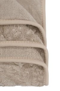 Unisex Kahverengi Karışık Desen Kabartmalı Kalın Peluş Battaniye 100x120cm