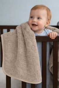 Unisex Kahverengi Karışık Desen Kabartmalı Kalın Peluş Battaniye 100x120cm