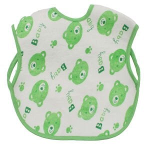 Unisex Yeşil Baby Ayı Garson Bağlamalı Su Geçirmez Önlük