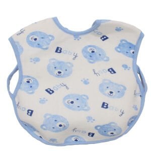 Unisex Mavi Baby Ayı Garson Bağlamalı Su Geçirmez Önlük