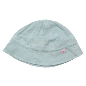 Kız Çocuk Mavi Fiyonk Desenli Fötr Şapka 4-8 Yaş