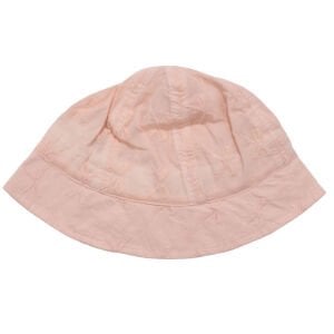 Kız Çocuk Pudra Fiyonk Desenli Fötr Şapka 4-8 Yaş