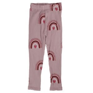 Kız Çocuk Gülkurusu Wonderful Yazılı Gökkuşağı Fitilli Taytlı 2'li Takım