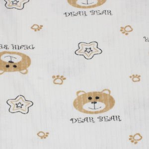 Erkek Çocuk Beyaz Kahve Yıldızlı Ayılı Desenli 2'li Pijama Takımı