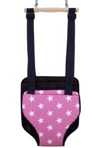 Unisex Pembe Yıldız Desenli Hoppala Salıncak