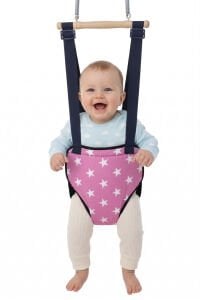 Unisex Pembe Yıldız Desenli Hoppala Salıncak