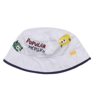 Erkek Çocuk Beyaz Canavar Desenli Fötr Şapka 1-3 Yaş