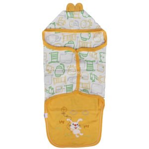 Unisex Sarı Renkli Hayvan Desenli Kundak Battaniye