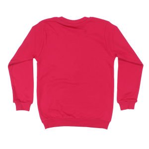 Kız Çocuk Fuşya Love Gülücük Baskılı Tek Üst Sweat