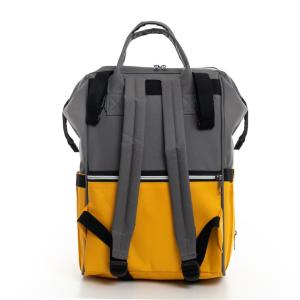 Gri Hardal Çizgili Anne Bebek Sırt Çantası