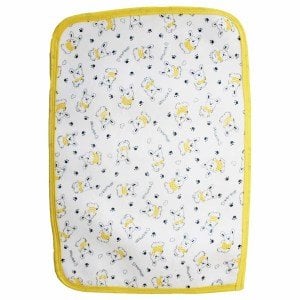 Sarı Biyeli Ayıcık Desenli Havlu Su Geçirmez Alt Açma
