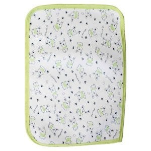 Yeşil Biyeli Ayıcık Desenli Havlu Su Geçirmez Alt Açma