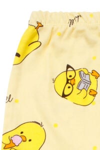 Unisex Beyaz Sarı Chill Civciv Baskılı 2'li Takım
