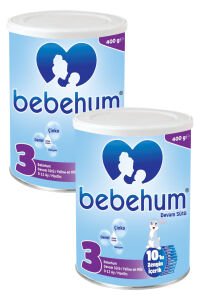 Bebehum Teneke 3 Devam Sütü 400 gr 9-12 Ay x2 Adet