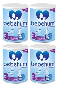 Bebehum Teneke 3 Devam Sütü 400 gr 9-12 Ay x4 Adet