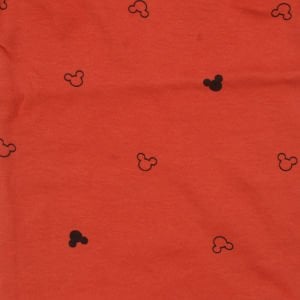 Unisex Turuncu Fare Figürlü Kısa Kol Zıbın
