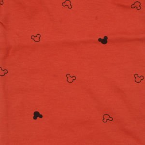 Unisex Turuncu Fare Figürlü Kısa Kol Zıbın