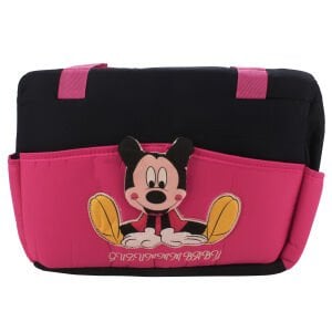 Unisex Miki Fare Fuşya Anne Bebek Bakım Çantası