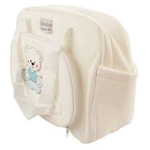 Unisex Ekru Krem Mavi Ayıcıklı Good Night Fitilli Bakım Çantası