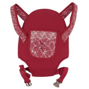 Unisex Kırmızı Dantelli Kanguru