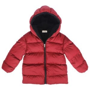 Unisex Bordo Kapşonlu Şişme Mont