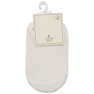 Unisex Düz Beyaz Patik Çorap 6-12 Ay