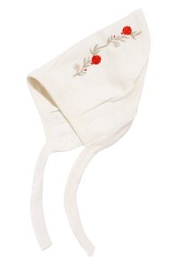 Kız Bebek Ekru Fisto Kırmızı Gül Nakışlı Yakalı 5 Parça Hastane Çıkış Seti