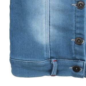 Kız Çocuk Mavi Kot Arkası Tavşan Baskılı Ceket