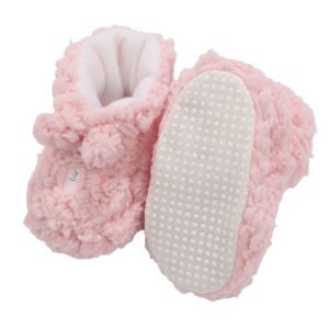 Kız Bebek Pembe Ayıcık Kulaklı Peluş Panduf Patik