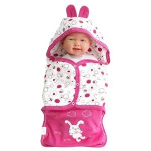 Tavşanlı Fuşya Bebek Kundak Battaniye