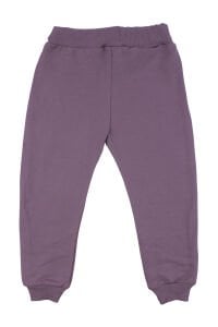 Kız Çocuk Mor Siyah Puantiyeli Kolları Fırfırlı İkili Takım