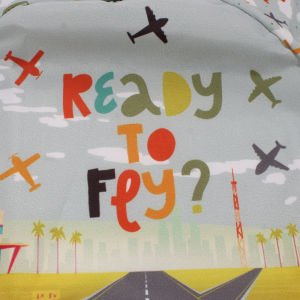 Unisex Yeşil Renkli Uçaklı Desenli Uçak Kaşıklı Oyun Hediyeli Boya Ve Mama Önlüğü