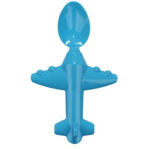Unisex Mavi Renkli Uçaklı Desenli Uçak Kaşıklı Oyun Hediyeli Boya Ve Mama Önlüğü