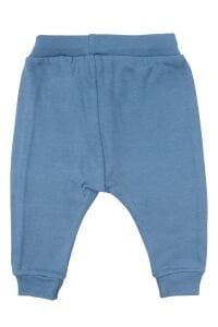 Erkek Bebek Mavi Kahve Ayı Nakışlı İpli İkili Takım