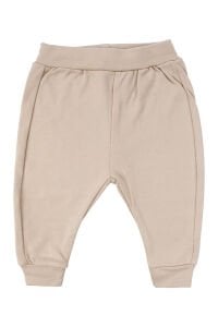 Erkek Bebek Bej Kahve Ayı Nakışlı İpli İkili Takım