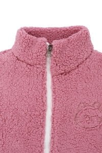 Kız Çocuk Pembe Welsoft Hırkalı Ekru Badili Üçlü Lüks Takım