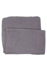 Unisex Gri 4 Kat Biyeli Müslin Battaniye 80x100cm
