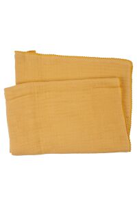 Unisex Hardal Sarısı 4 Kat Biyeli Müslin Battaniye 80x100cm