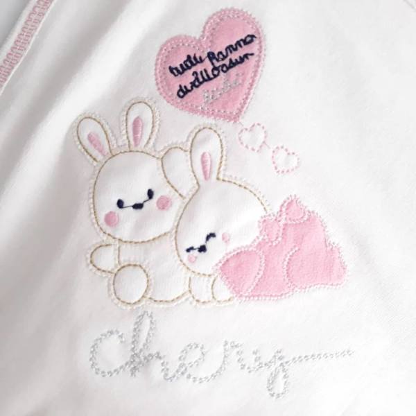 Chery Pembe Kalpli Tavşan Puanlı 11 Parça Yenidoğan Hastane Çıkış Seti 0-3 Ay