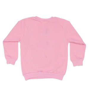 Kız Çocuk Pembe Happy Prensess Yazılı Taç Baskılı Tek Üst Sweat