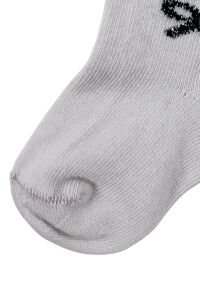 Kız Çocuk Gri Siyah Simli Fiyonklu Soket Çorap