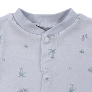 Unisex Gri Koala Desenli Organik Üçlü Pijama Takımı