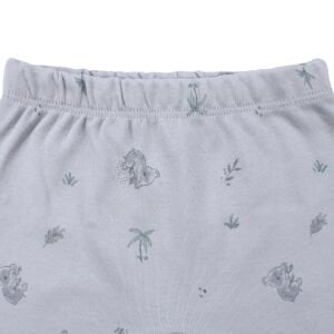 Unisex Gri Koala Desenli Organik Üçlü Pijama Takımı