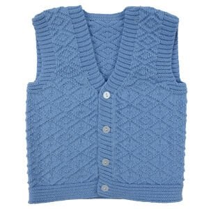 Triko Mavi Erkek Bebek Yelek